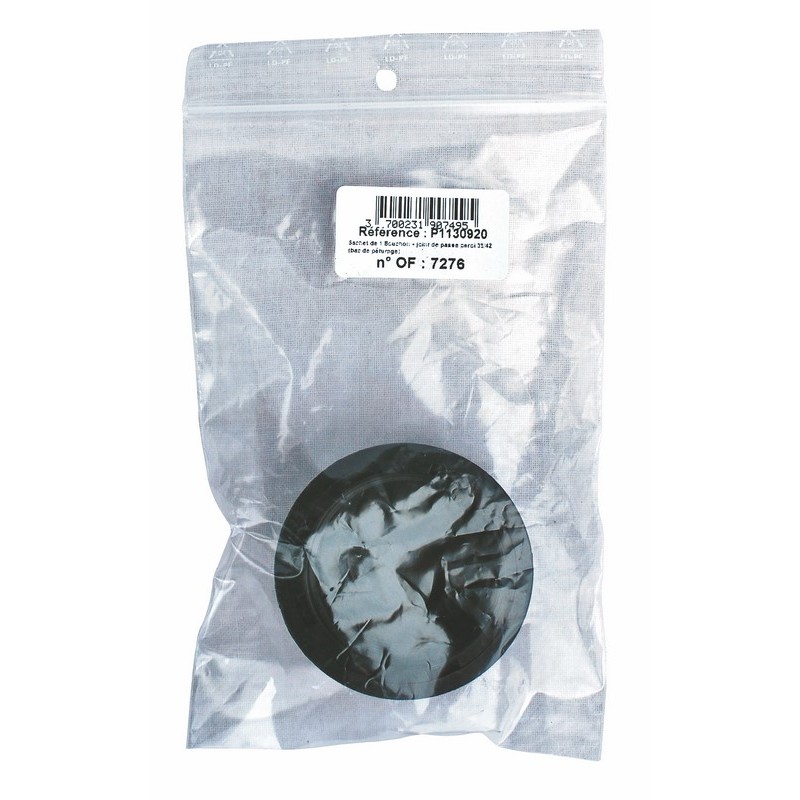 Bouchon avec joint pour passe paroi 33/42 mm Bouchon avec joint pour passe paroi 33/42 mm