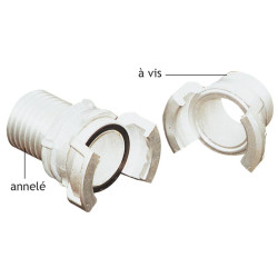 Raccord pompier à vis 1/2 annelé - 2" - 50/60 mm Raccord pompier à vis 1/2 annelé - 2" - 50/60 mm
