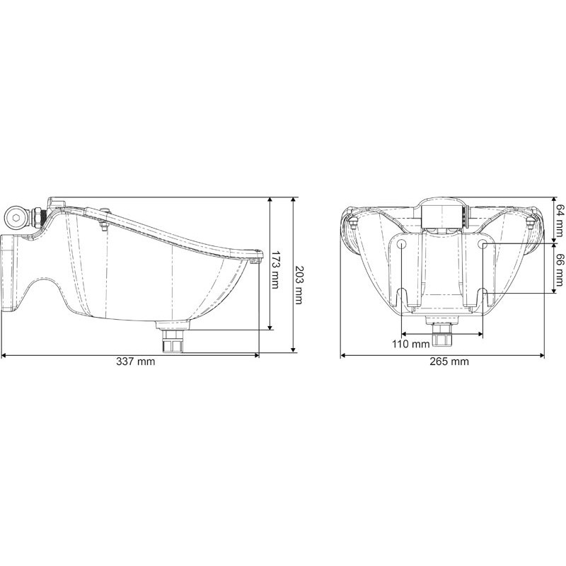 Abreuvoir PF2 PLUS POLYSELF avec anti-lapage
