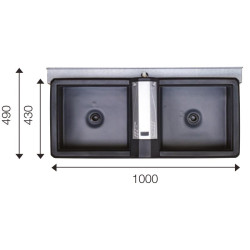 Abreuvoir Polybac 72 M simple avec rebord intérieur