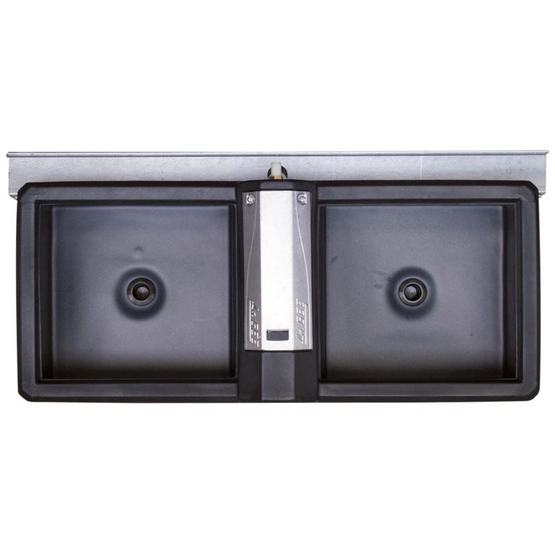 Abreuvoir Polybac 72 M double avec rebord intérieur et support de fixation Abreuvoir Polybac 72 M double avec rebord intérieur et support de fixation