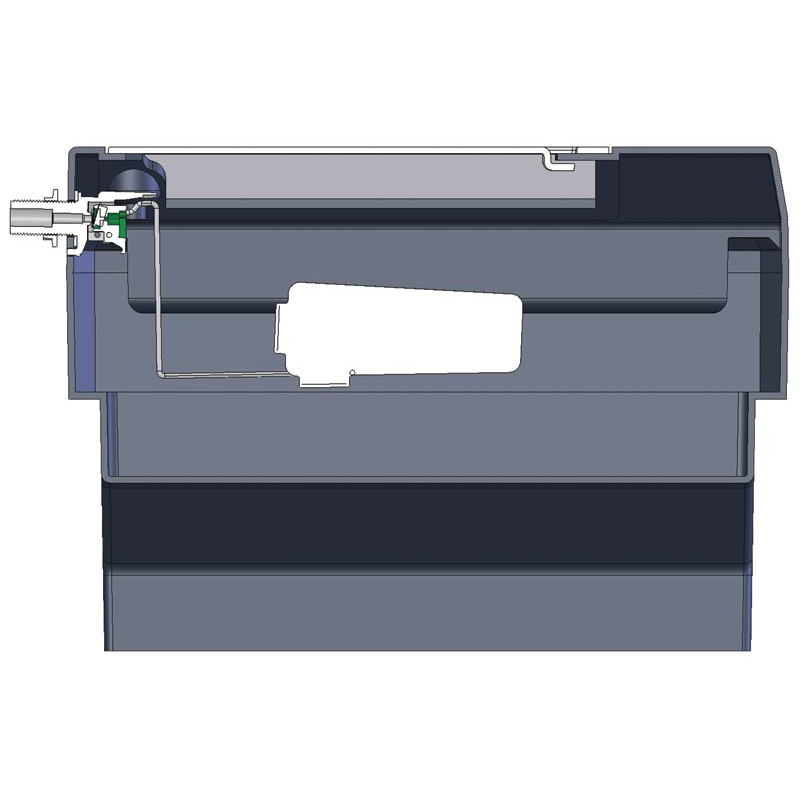 Abreuvoir Polybac 72 M double avec rebord intérieur et support de fixation Abreuvoir Polybac 72 M double avec rebord intérieur et support de fixation