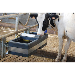 Abreuvoir Polybac 72 M double avec rebord intérieur et support de fixation Abreuvoir Polybac 72 M double avec rebord intérieur et support de fixation
