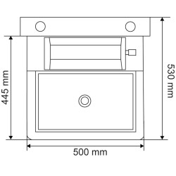Abreuvoir Polybac 25 M simple avec rebord intérieur et support de fixation