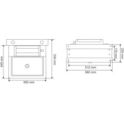 Abreuvoir Polybac 25 M simple avec rebord intérieur et support de fixation