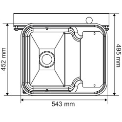 Abreuvoir Polybac 30 M simple avec rebord à cordon et support de fixation Abreuvoir Polybac 30 M simple avec rebord à cordon et support de fixation