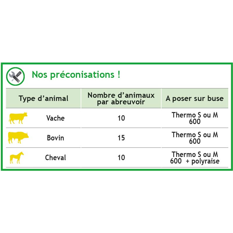 Abreuvoir POLYSPRING II à poussoir chauffant 