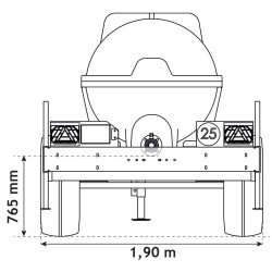 Citerne à eau 1500 litres roulante pour tracteur 
