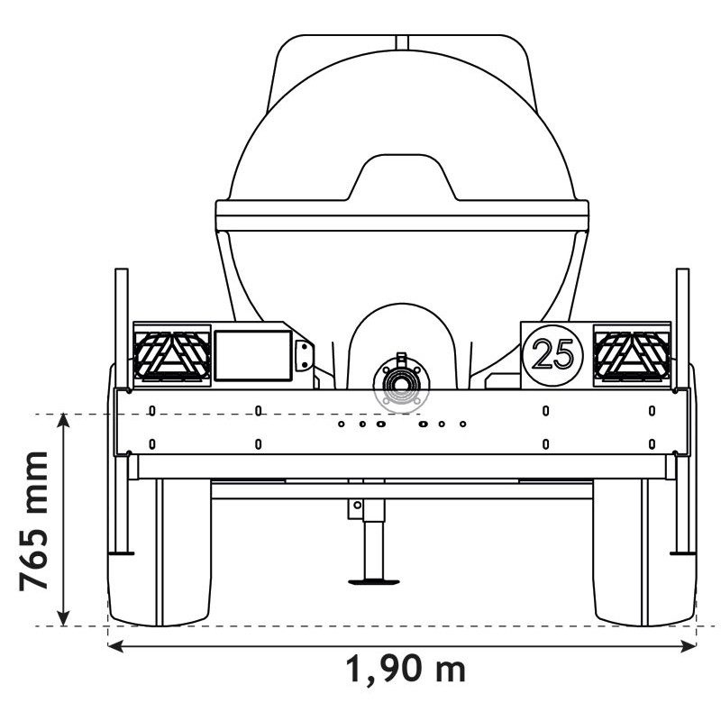 Citerne à eau 1500 litres roulante pour tracteur 