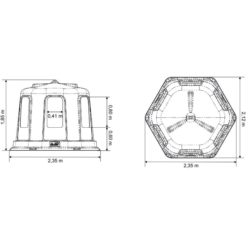 Râtelier de prairie RPE GM avec fond