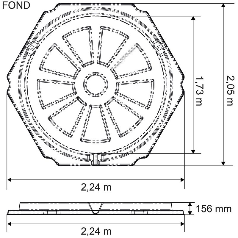 Râtelier de prairie RPE GM avec fond