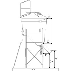 Silo à aliments grande contenance 5,70 m³ Silo à aliments grande contenance 5,70 m³