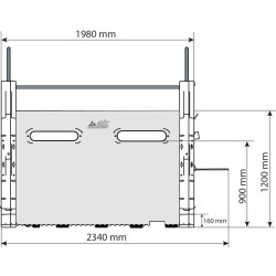 Cloison pour case à veaux Hygiène PRO montée en ligne