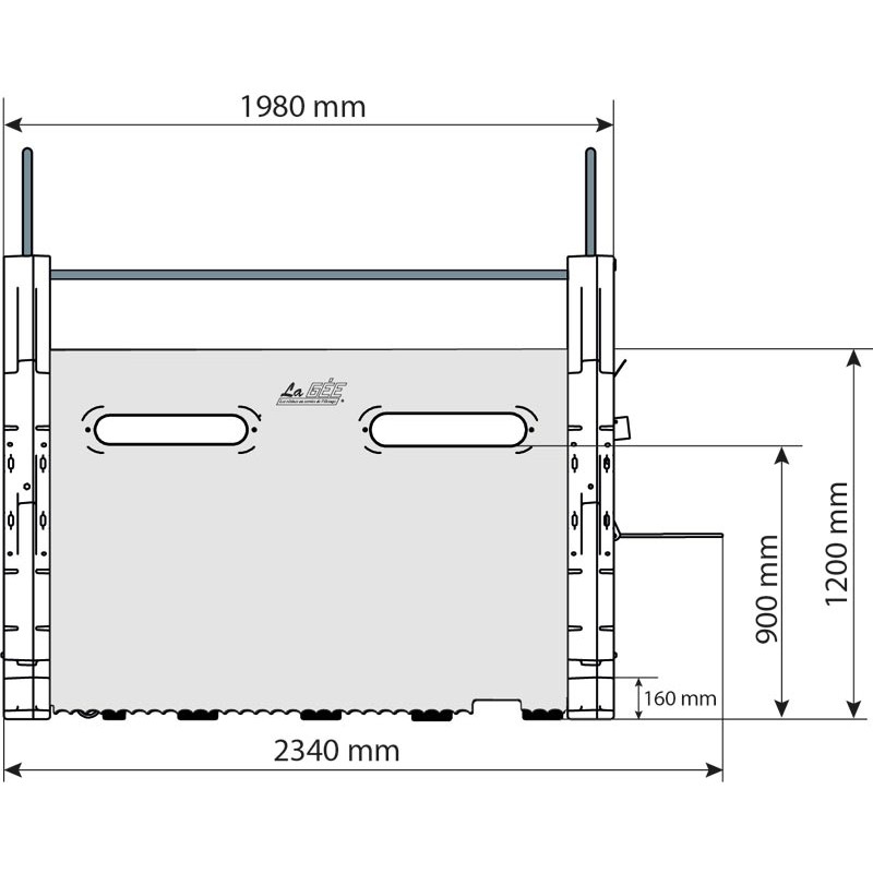 Cloison pour case à veaux Hygiène PRO montée en ligne