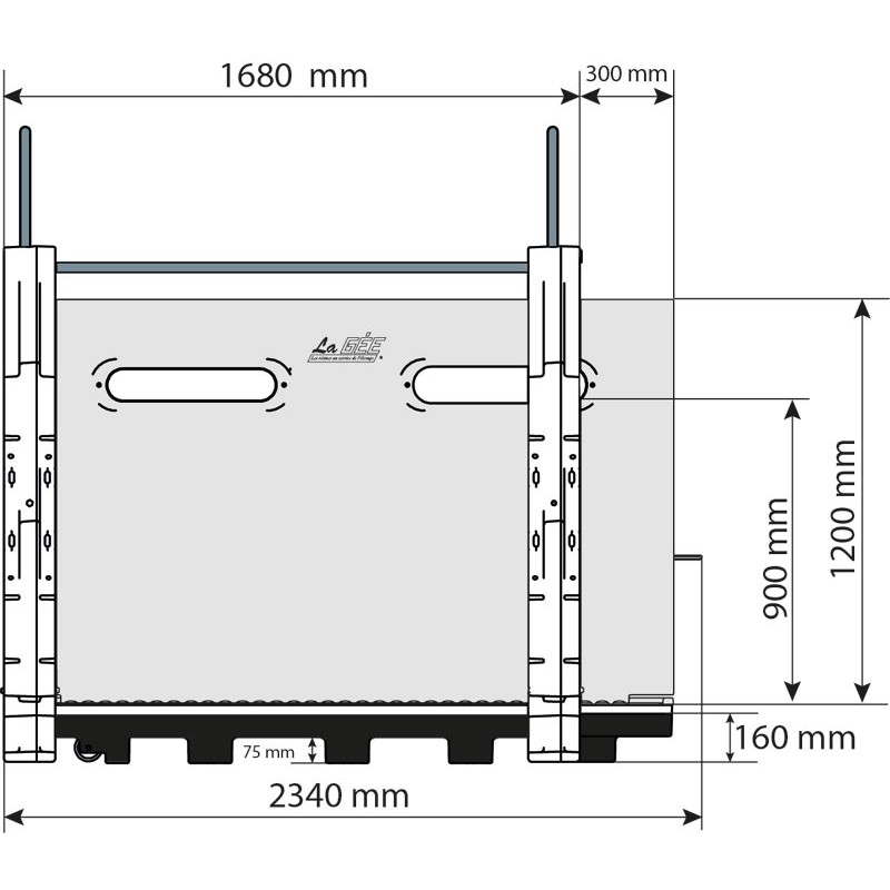 Cloison pour case à veaux Hygiène PRO montée en ligne