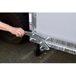 Mécanisme basculant pour fond caillebotis de box à veau roulant STANDARD - Modèle DUO