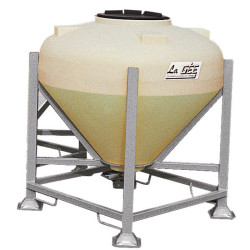 Silo à aliments 500 L avec trappe sur châssis 