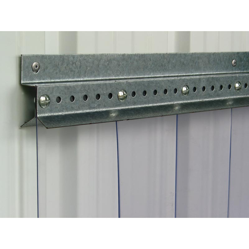 Barre de fixation pour rideau à lanières PVC Barre de fixation pour rideau à lanières PVC