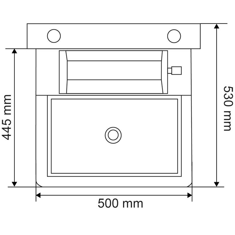 Abreuvoir Polybac 25 M simple avec rebord intérieur et support de fixation
