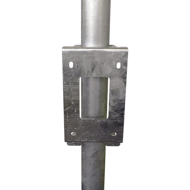 Platine avec 1/2 bride de fixation abreuvoir Resinox II sur poteau