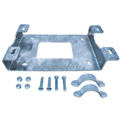 Platine avec 1/2 bride de fixation abreuvoir Resinox II sur poteau