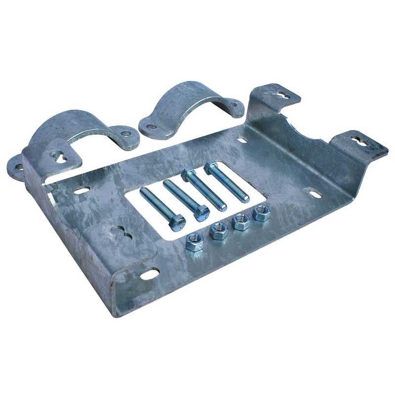 Platine avec 1/2 bride de fixation abreuvoir Resinox II sur poteau