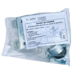 Platine avec 1/2 bride de fixation abreuvoir Resinox II sur poteau