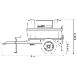Citerne à eau 1000 litres roulante pour tracteur