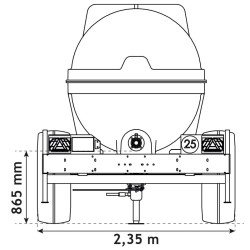 Citerne à eau 5500 litres roulante pour tracteur 