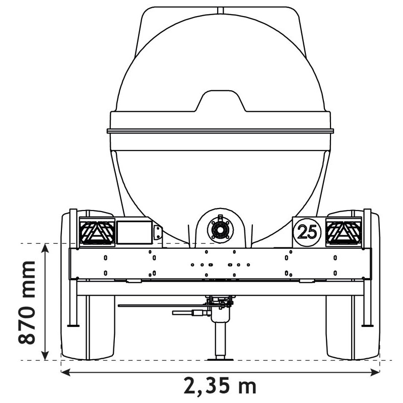 Citerne à eau 6400 litres roulante pour tracteur 