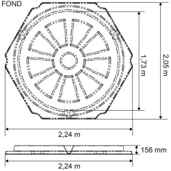Râtelier de prairie RPE GM avec fond