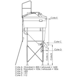 Silo à aliments grande contenance 9,70 m³ Silo à aliments grande contenance 9,70 m³