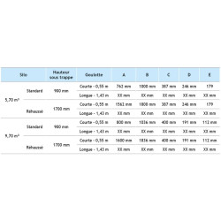 Silo à aliments grande contenance 9,70 m³ Silo à aliments grande contenance 9,70 m³