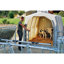 Niche à veaux collective avec parc