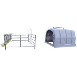 Niche à veaux collective avec parc