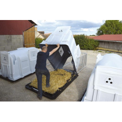 Pack niche à veaux confort XXL avec caillebotis