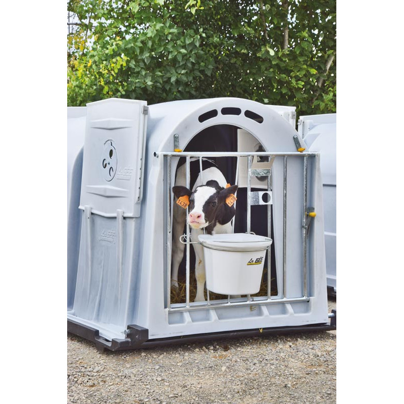 Porte avant avec porte-seau pour niche XL et XXL