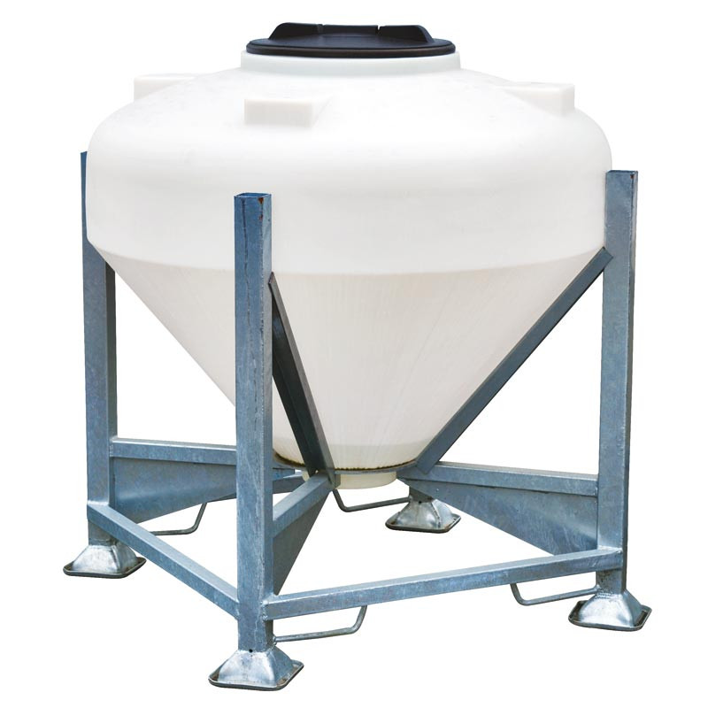 Silo à aliments 500 L avec trappe sur châssis Silo à aliments 500 L avec trappe sur châssis