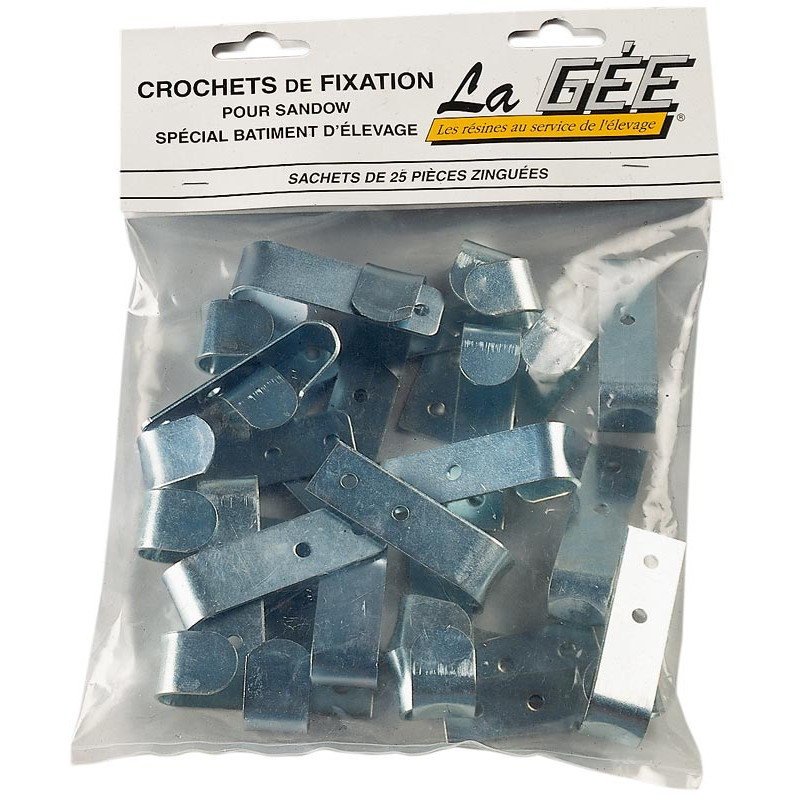 Crochets zingués pour fixation sandow