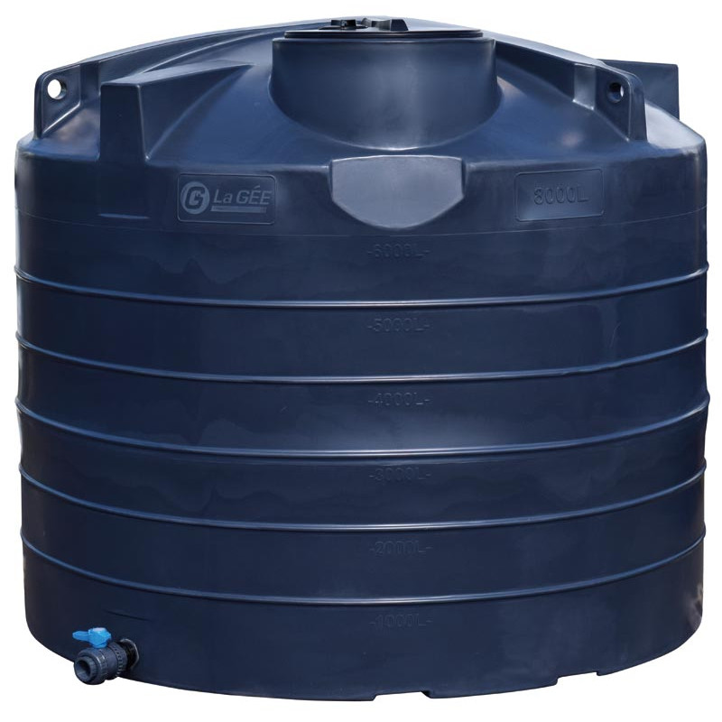 Cuve de stockage aérienne verticale 8000 l. ø 2,39 m Cuve de stockage aérienne verticale 8000 l. ø 2,39 m