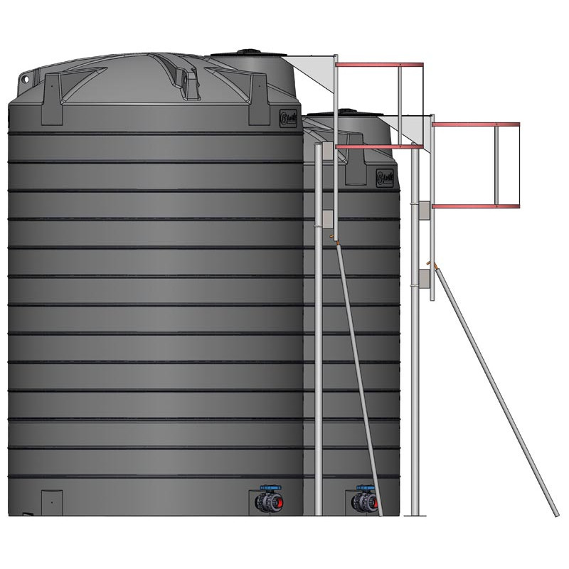 Echelle à crinoline galvanisée