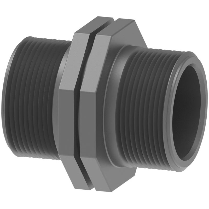 Vanne de vidange 1" 1/2 - 40/49 mm avec embout droit
