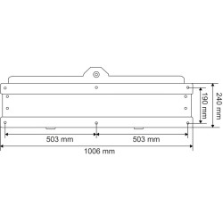 Abreuvoir Polybac 72 M double avec rebord intérieur et support de fixation Abreuvoir Polybac 72 M double avec rebord intérieur et support de fixation
