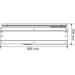 Abreuvoir Polybac 75 M double avec rebord à cordon et  support de fixation