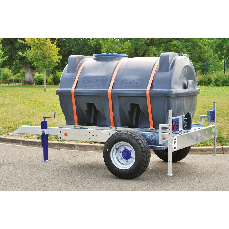 Citerne à eau 2000 litres roulante pour tracteur 