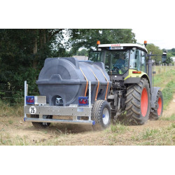 Citerne à eau 2000 litres roulante pour tracteur 