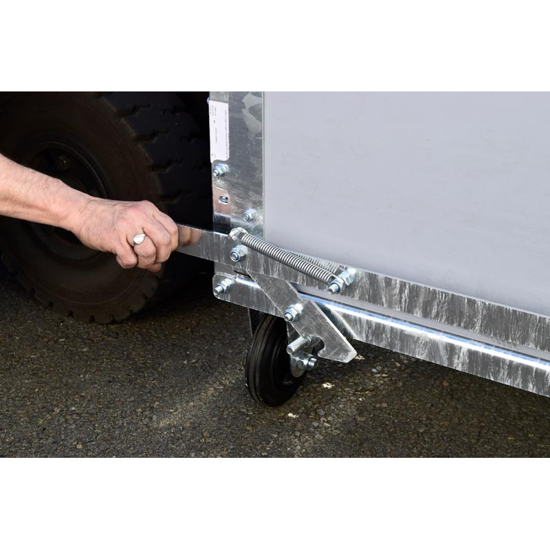 Mécanisme basculant pour fond caillebotis de box à veau roulant STANDARD - Modèle DUO