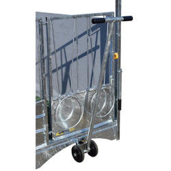 Chariot pivot 2 roues pour déplacement des boxes à veau roulant HYGIENE PRO et STANDARD