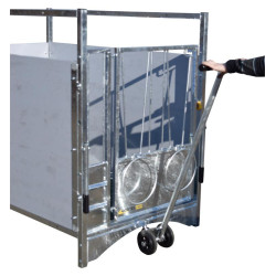 Chariot pivot 2 roues pour déplacement des boxes à veau roulant HYGIENE PRO et STANDARD