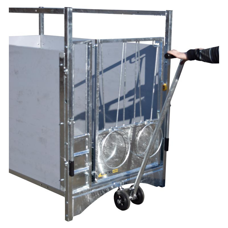Chariot pivot 2 roues pour déplacement des boxes à veau roulant HYGIENE PRO et STANDARD